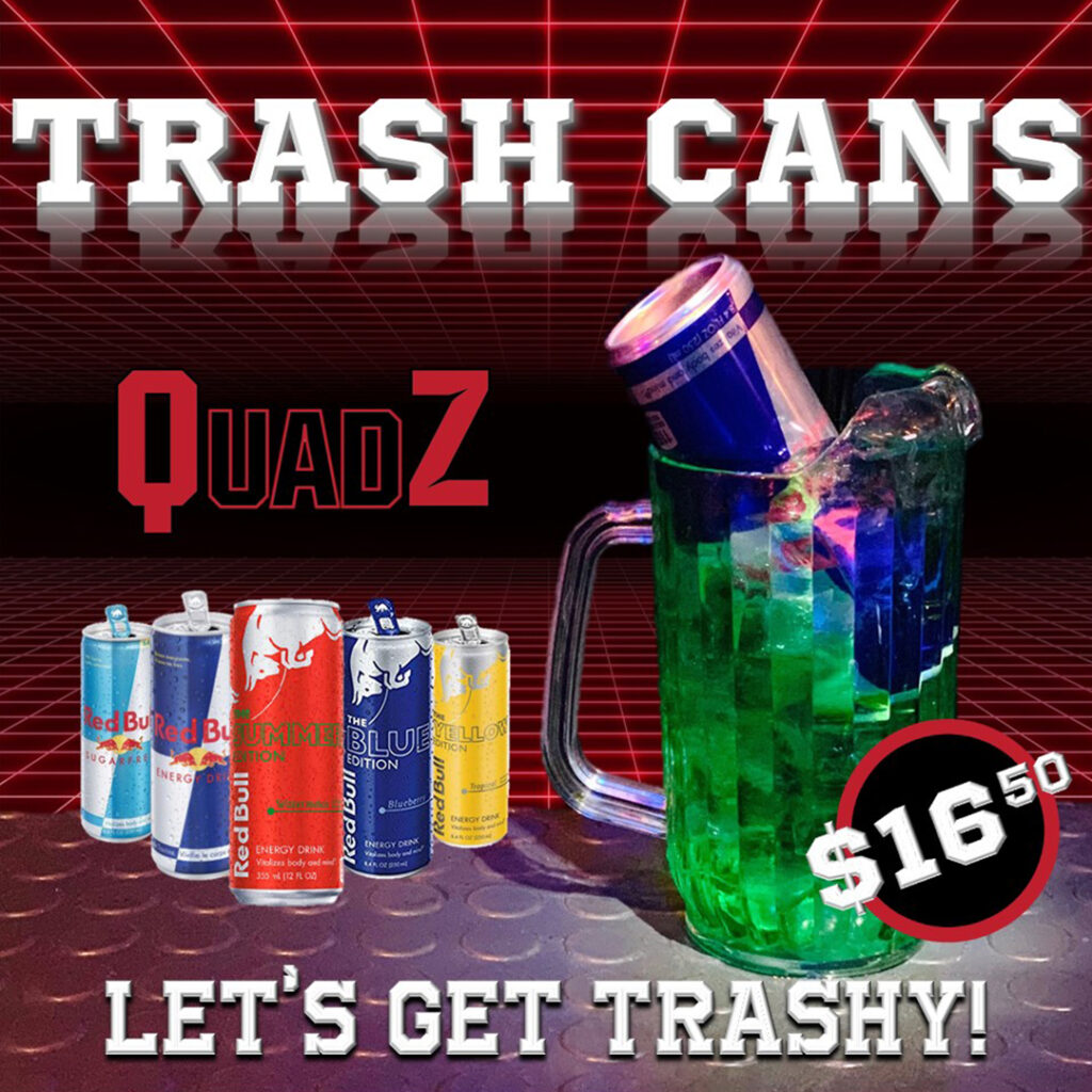 The Trash Can at Quadz Video Bar Las Vegas